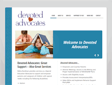 Tablet Screenshot of devotedadvocates.com